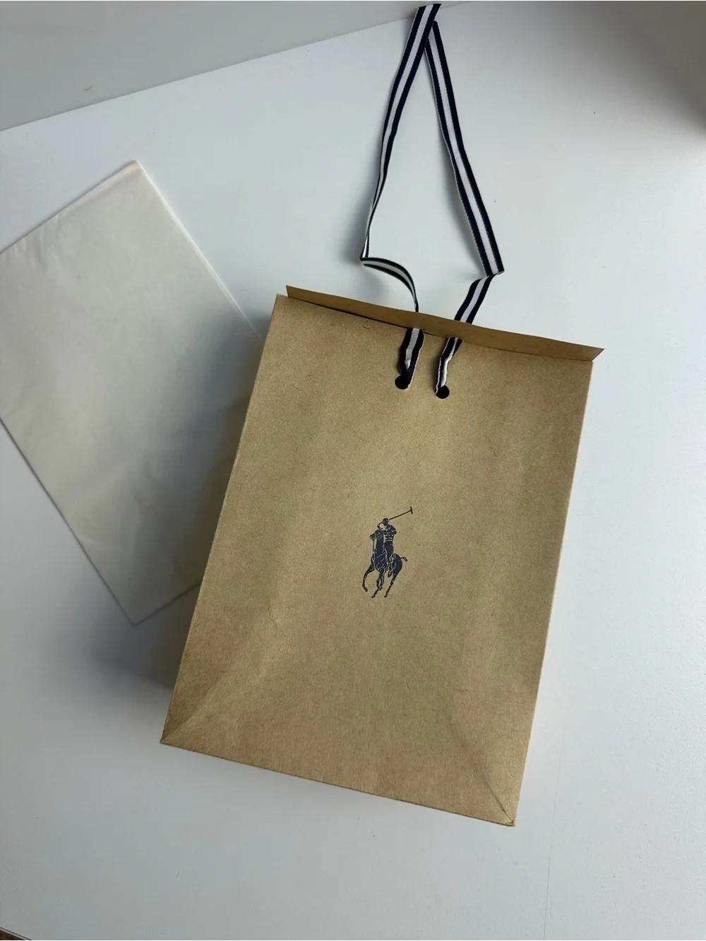 Polo Ralph Lauren Store Small Gift Bags Tissue with Ribbon Closure 5x7 Set Of 4